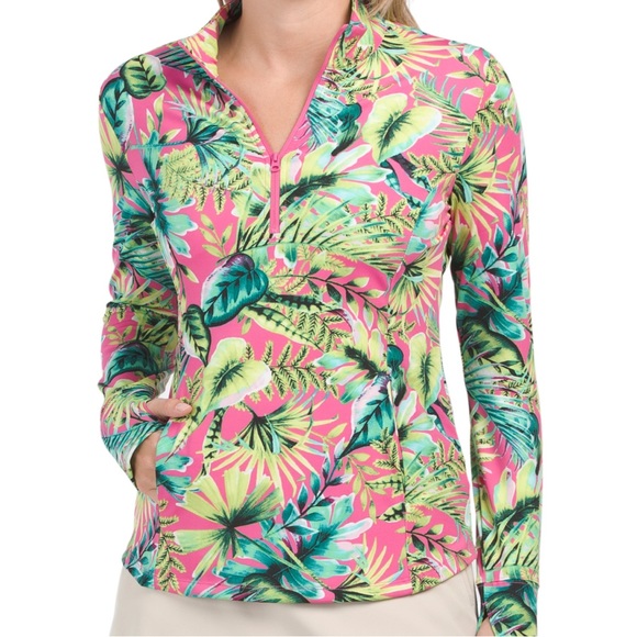 Tommy Bahama Tops Tommy Bahama Womens Mock Neck Golf Top Upf 5